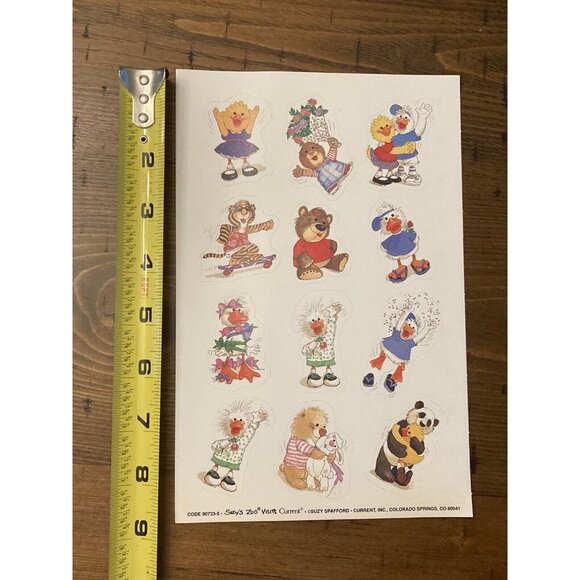 Vintage Suzy’s Zoo Visits Current Inc Sticker Sheet - Picture 3 of 3